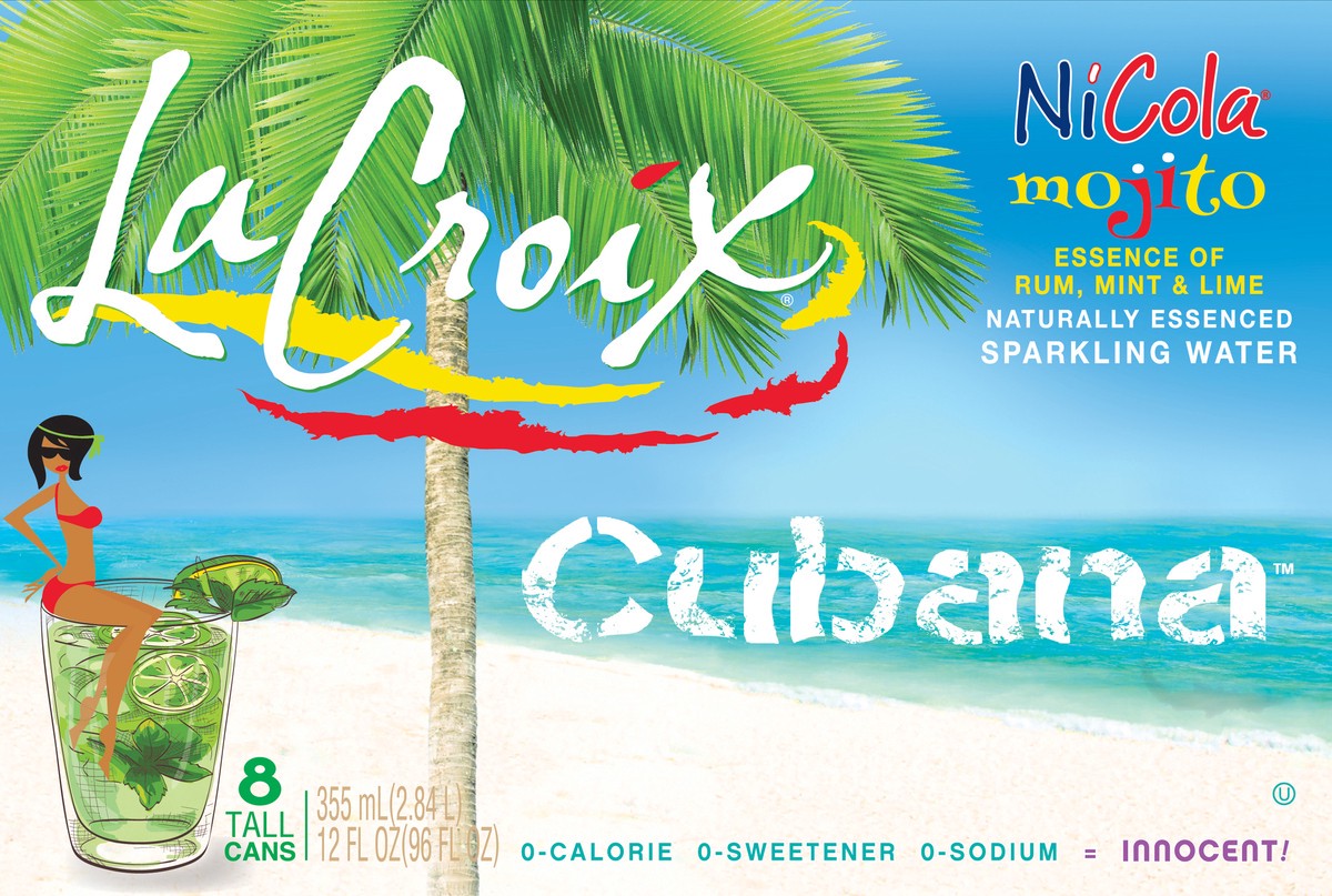 slide 1 of 10, La Croix NiCola Mojito Cubana Sparkling Water - 8 ct, 8 ct