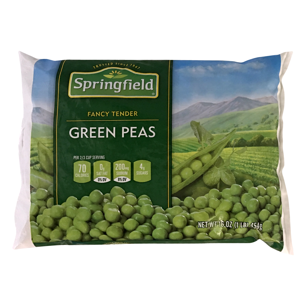 slide 1 of 1, Springfield Green Peas , 16 oz