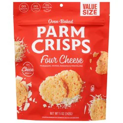 ParmCrisps Oven-Baked Four Cheese Cheese Snack Value Size 5 oz