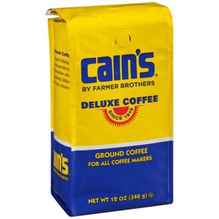 slide 1 of 1, Cain's Deluxe Ground Coffee, 12 oz
