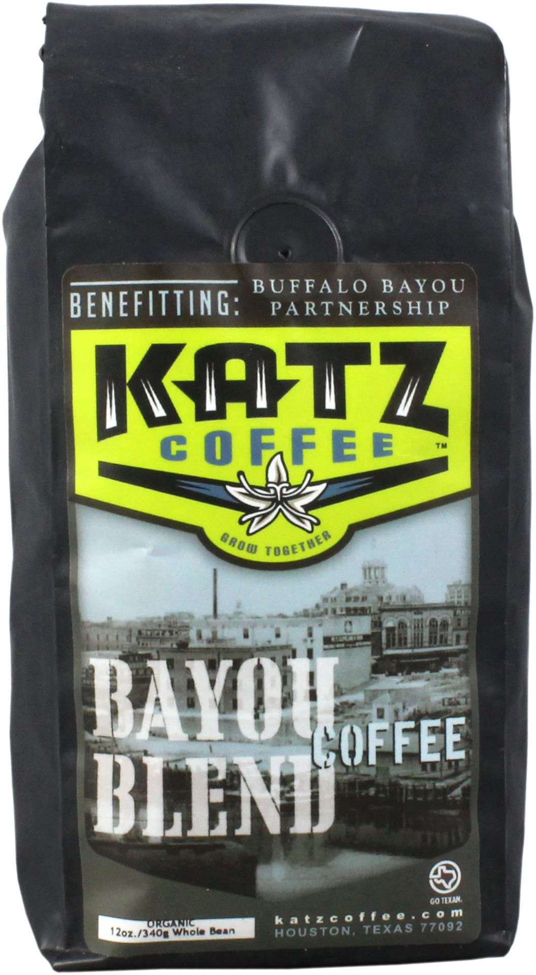 slide 1 of 1, Katz Bayou Blend Organic Whole Bean Coffee, 12 oz