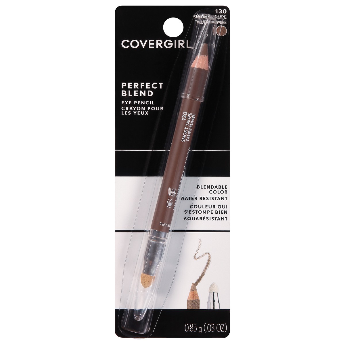 slide 1 of 4, Covergirl Perfect Blend Smoky Taupe 130 Eye Pencil 0.85 g Pack, 0.85 g