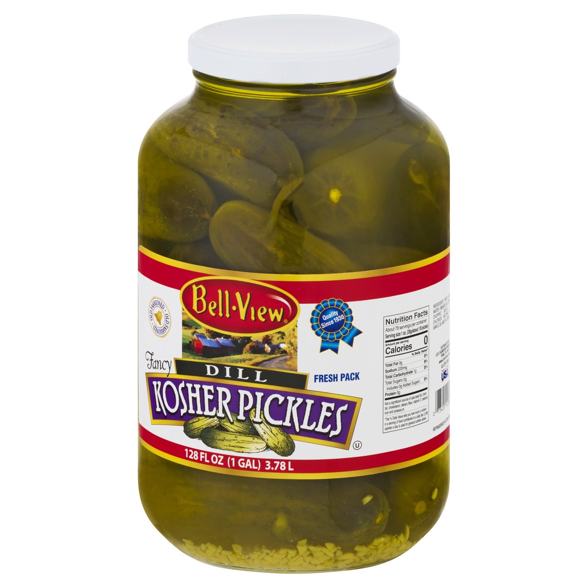 slide 5 of 13, Bell-View Fresh Pack Dill Kosher Pickles 128 oz, 128 oz