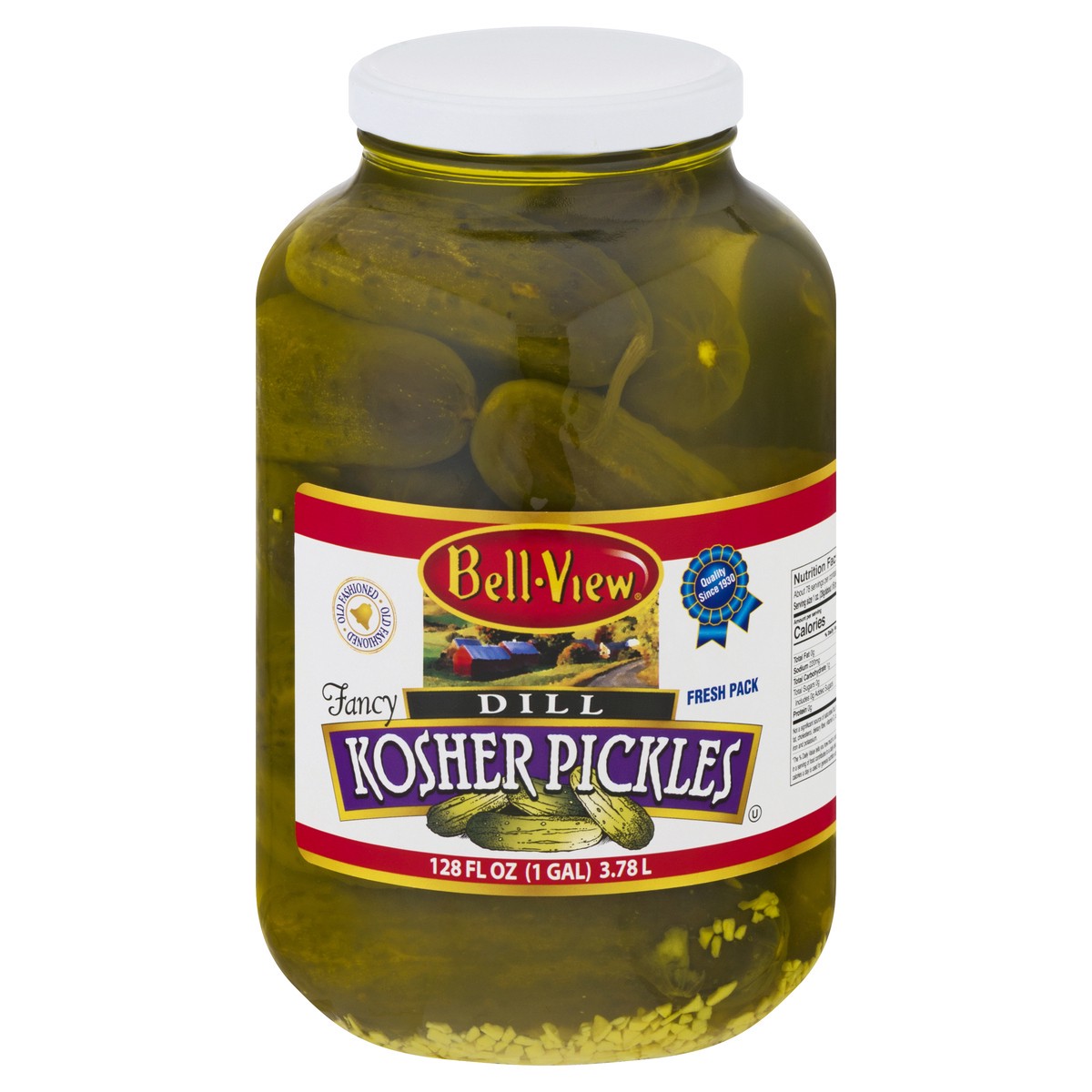 slide 3 of 13, Bell-View Fresh Pack Dill Kosher Pickles 128 oz, 128 oz