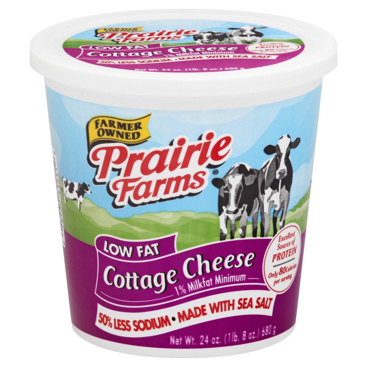 slide 1 of 1, Prairie Farms Low Fat Cottage Cheese 1% Milkfat, 24 oz