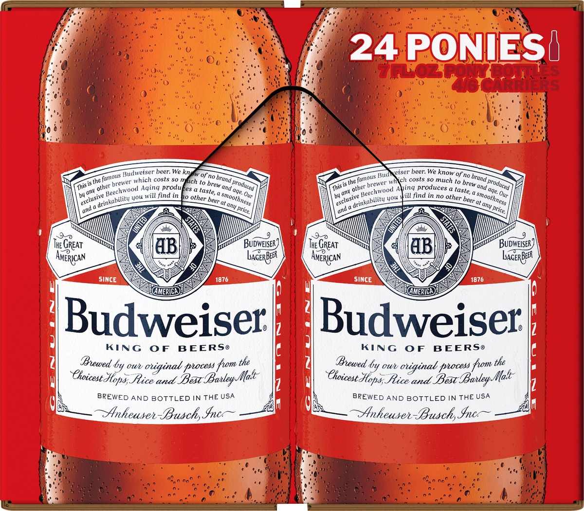 slide 2 of 8, Budweiser Lager Beer 24 ea, 168 fl oz