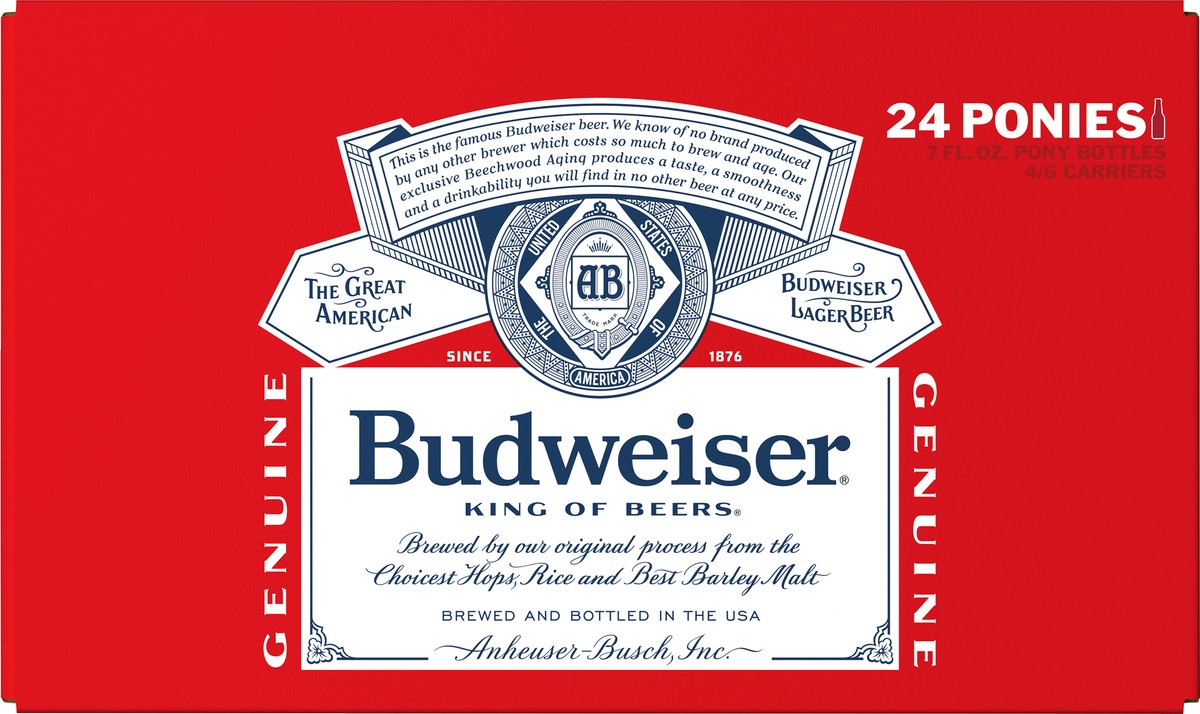 slide 5 of 8, Budweiser Lager Beer 24 ea, 168 fl oz