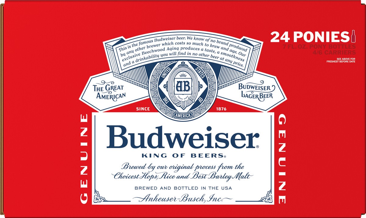 slide 7 of 8, Budweiser Lager Beer 24 ea, 168 fl oz