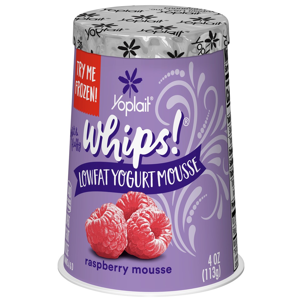 slide 3 of 9, Yoplait Whips! Raspberry Mousse Low-Fat Yogurt, 4 oz, 4 oz