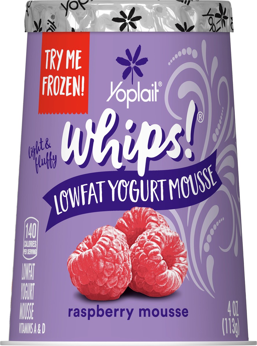 slide 6 of 9, Yoplait Whips! Raspberry Mousse Low-Fat Yogurt, 4 oz, 4 oz