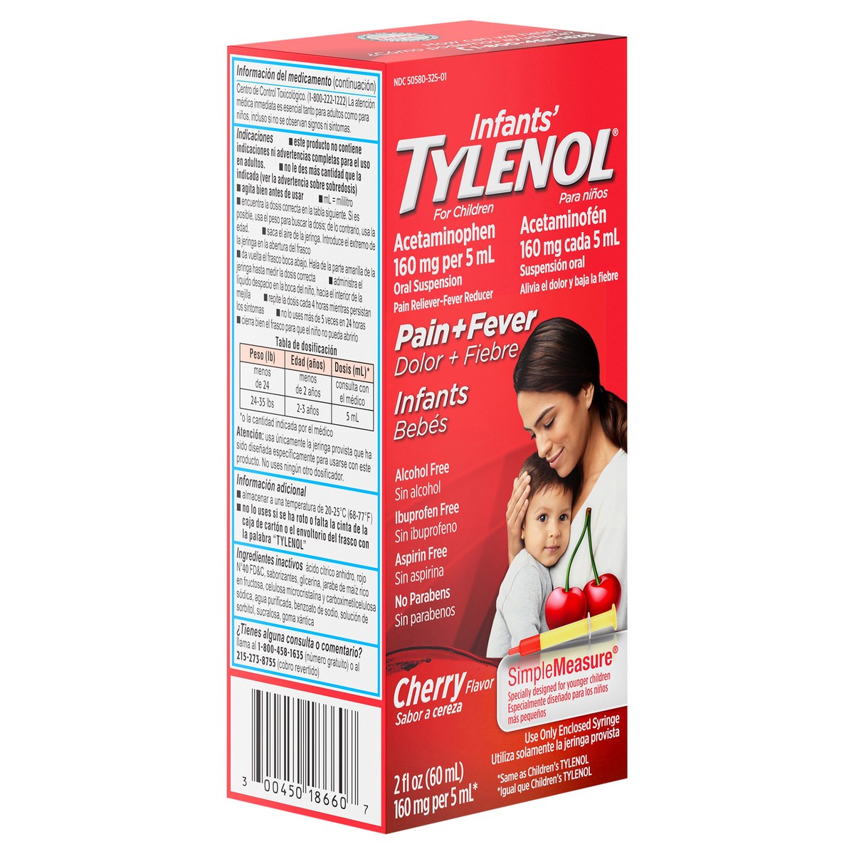 slide 2 of 7, Tylenol Infants' Tylenol Liquid Pain Relief & Fever Medicine, Oral Suspension, Acetaminophen for Sore Throat, Headache & Teething, Pain Reliever & Fever Reducer for Kids; Cherry Flavor, 2 fl. oz.; Pack of 1, 2 fl oz