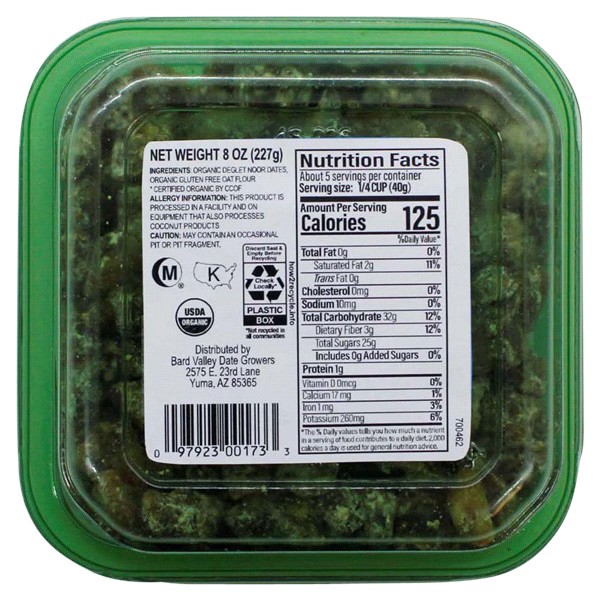 slide 4 of 5, Natural Delights Organic Chopped Deglet Noor, 8 oz, 8 oz