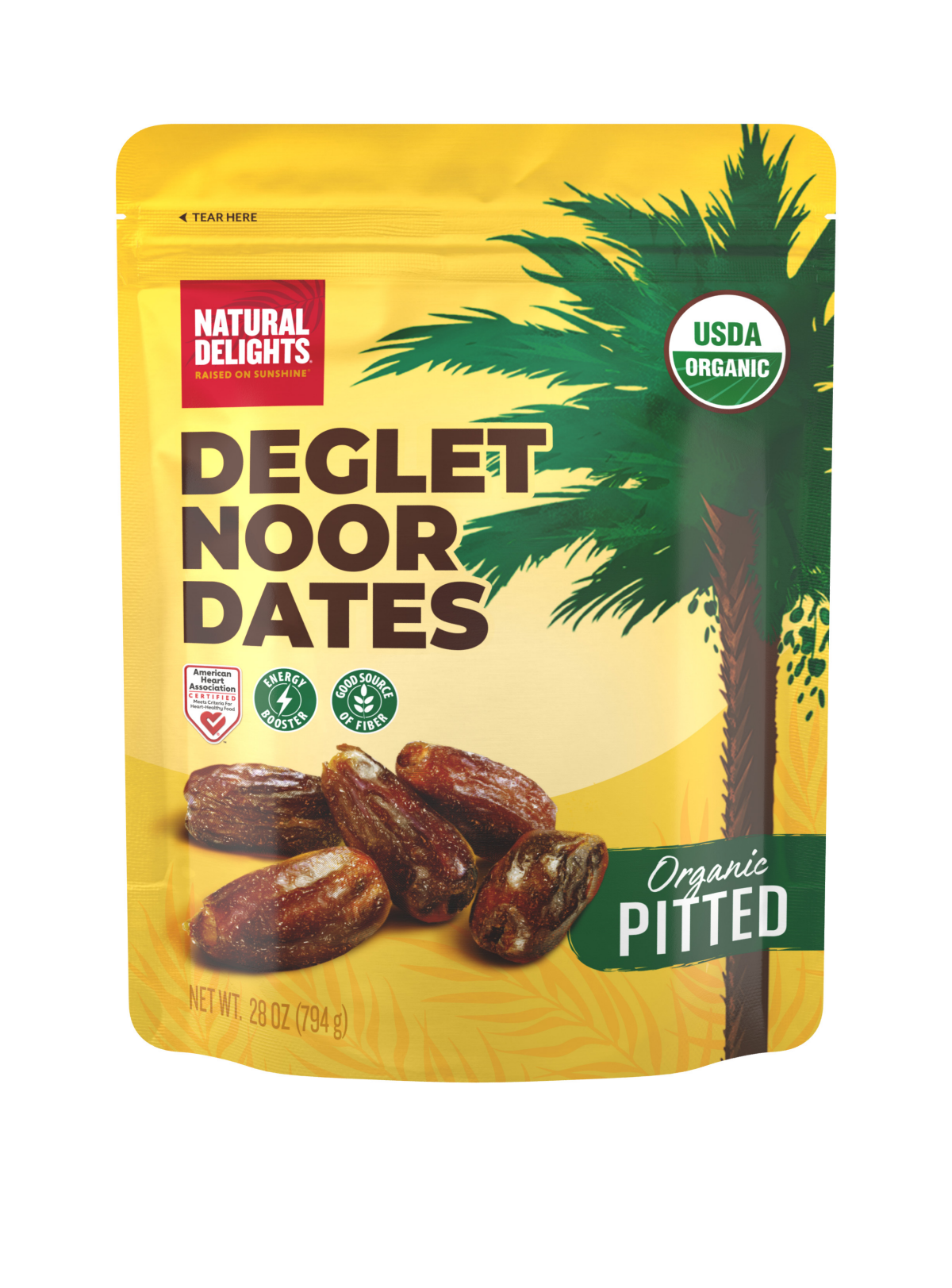 slide 1 of 2, Natural Delights Organic Pitted Deglet Noor Dates, 28 oz, 28 oz