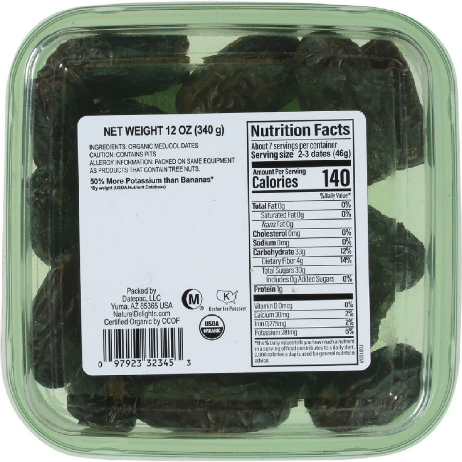 slide 2 of 3, Natural Delights Organic Whole Fresh Medjool Dates 12 oz, 12 oz