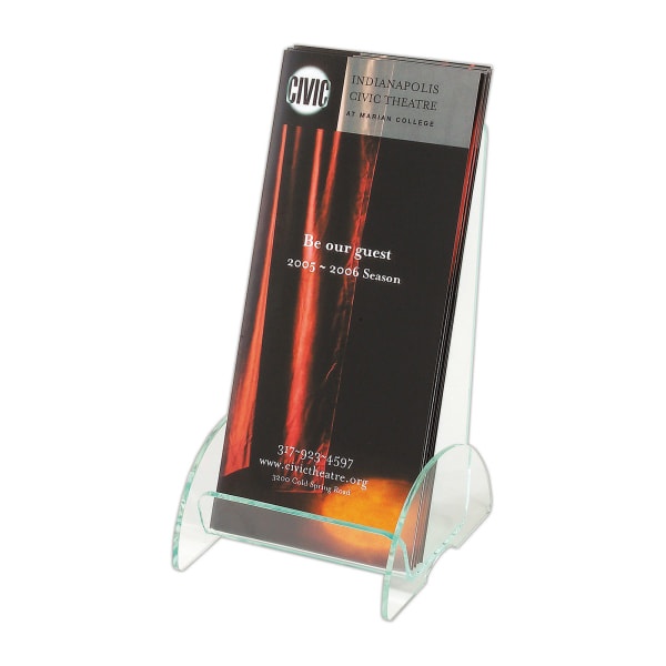 slide 1 of 7, Deflect-O Euro-Style Leaflet Docuholder, Clear/Green, 8 in x 4 1/2 in x 3 3/4 in