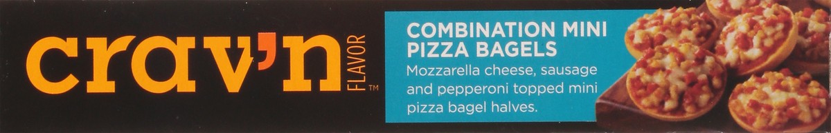 slide 7 of 10, Crav'n Flavor Mini Combination Pizza Bagels 9 ea, 9 ct