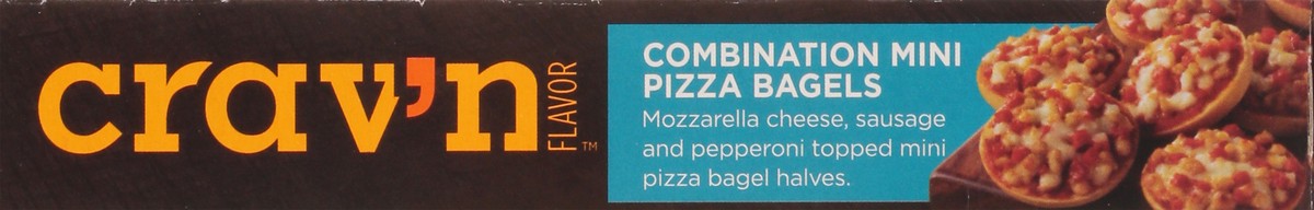 slide 10 of 10, Crav'n Flavor Mini Combination Pizza Bagels 9 ea, 9 ct