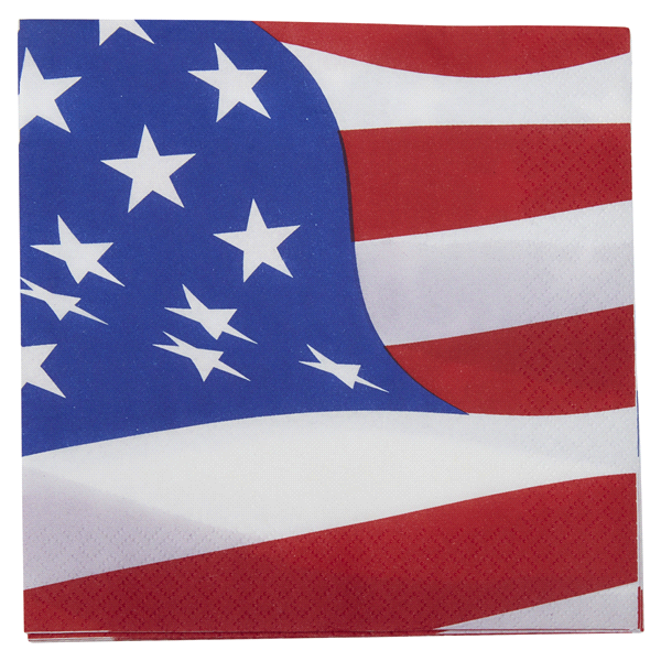 slide 1 of 1, Creative Converting American Flag Lunch Napkin, 16 ct