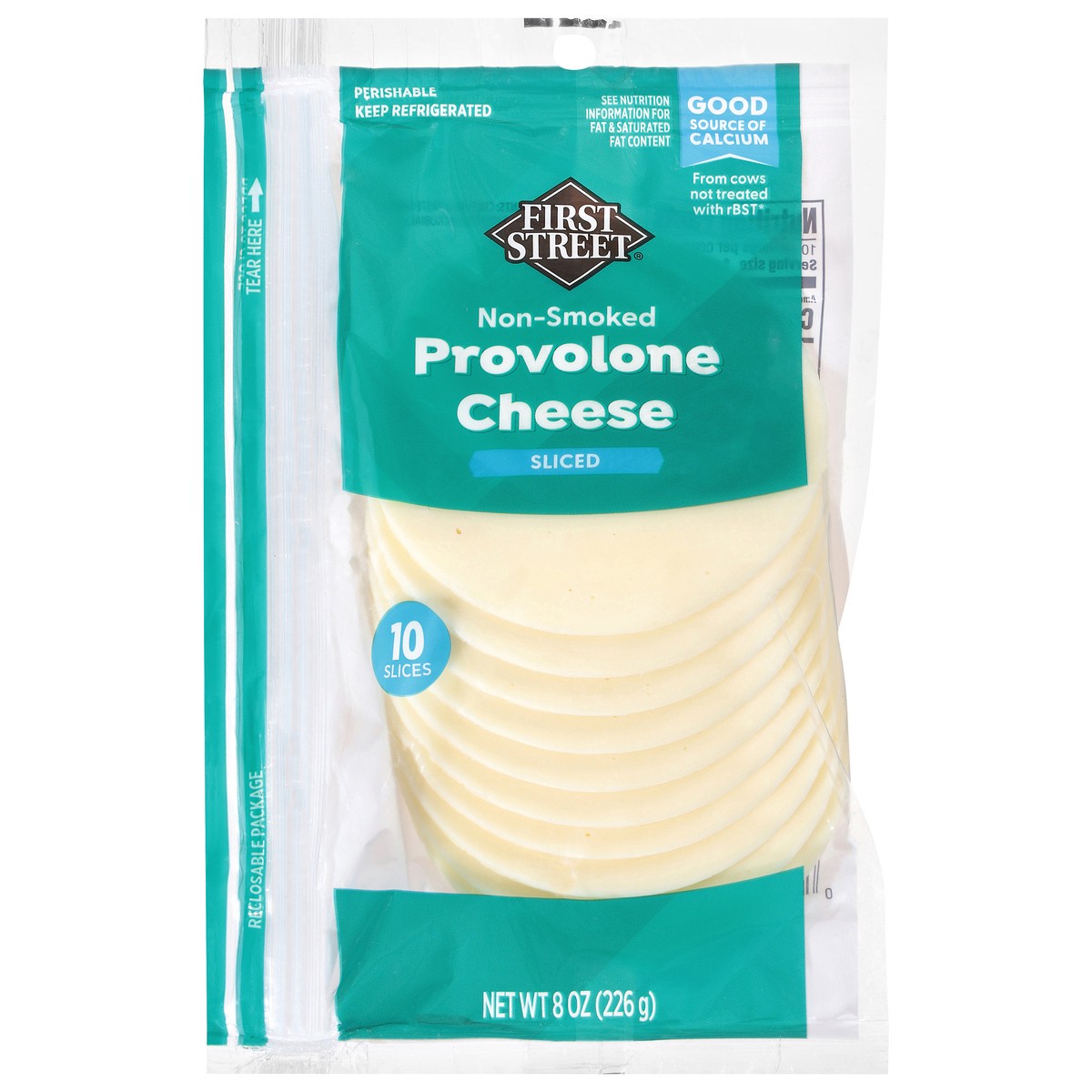 slide 3 of 4, First Street Sliced Provolone Cheese, 8 oz