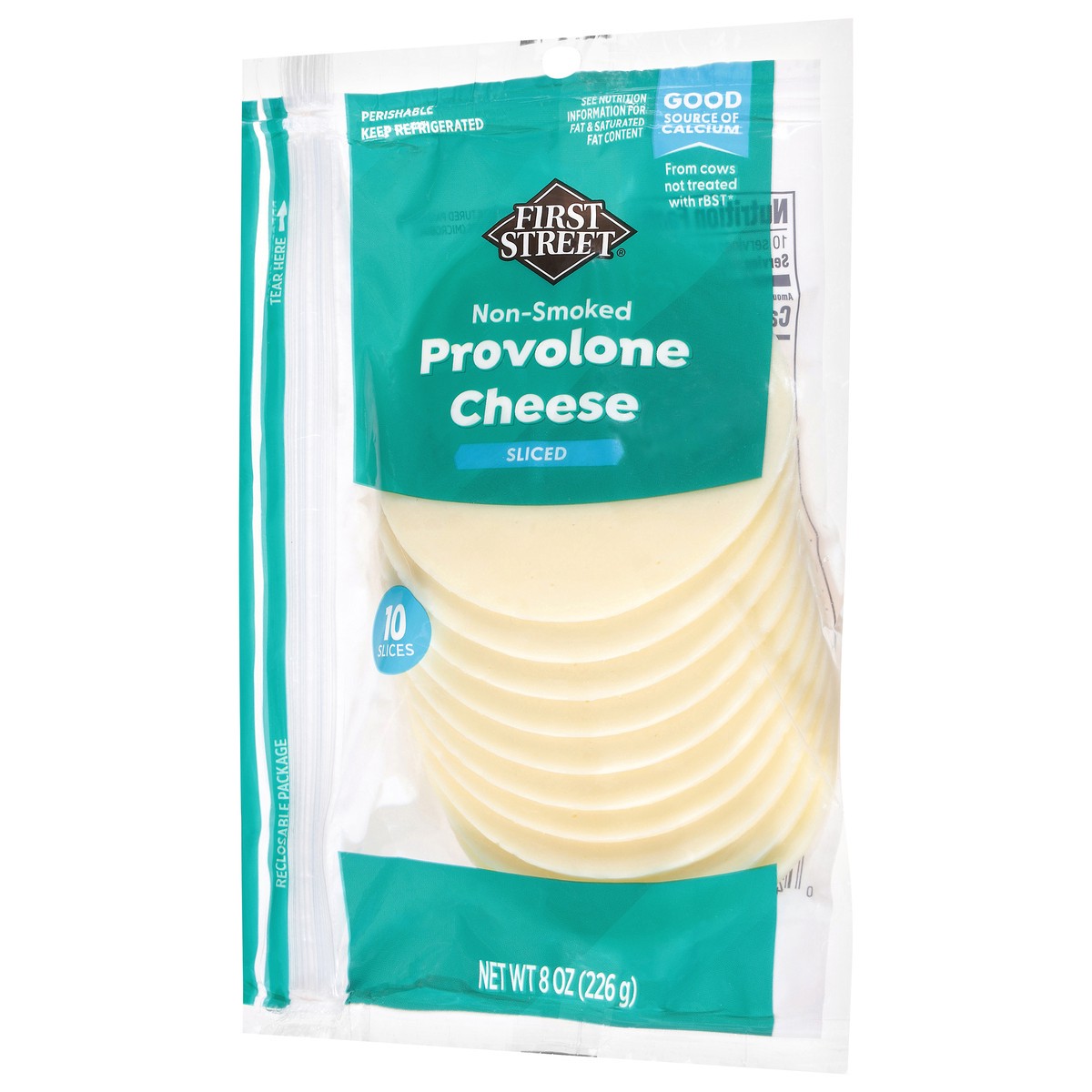 slide 4 of 4, First Street Sliced Provolone Cheese, 8 oz