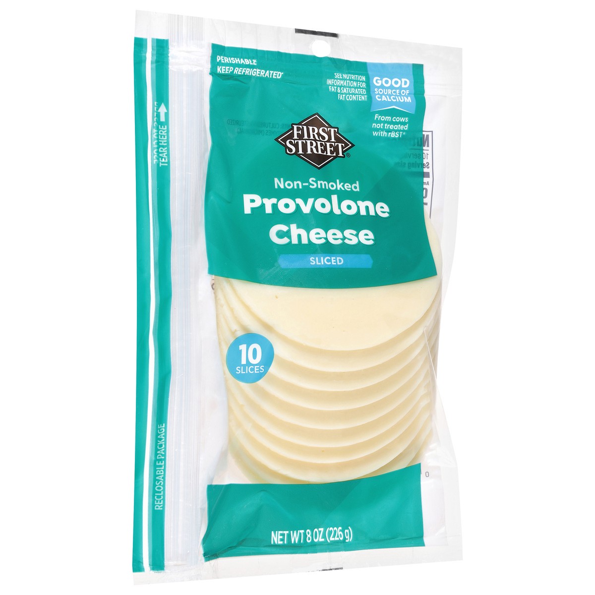 slide 2 of 4, First Street Sliced Provolone Cheese, 8 oz