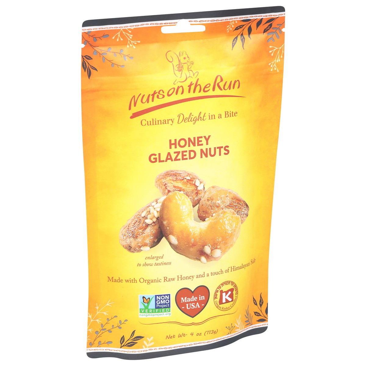 slide 15 of 15, Nuts on the Run Honey Glazed Nuts 4 oz, 