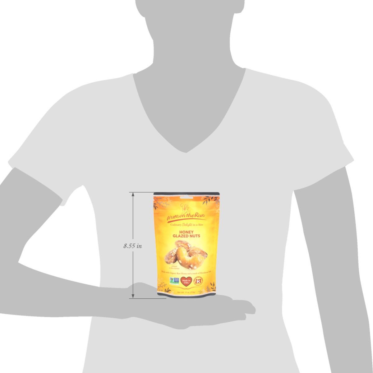 slide 12 of 15, Nuts on the Run Honey Glazed Nuts 4 oz, 