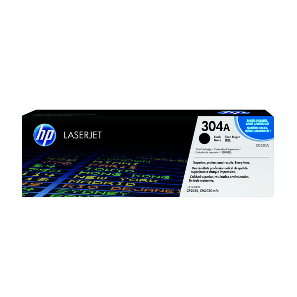 slide 1 of 4, HP 304A Black Original Toner Cartridge (Cc530A), 1 ct