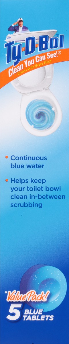 slide 9 of 9, Ty-D-Bol Value Pack Blue Tablets Value Pack 5 - 1.4 oz Tablets, 5 ct