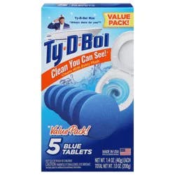 Ty-D-Bol Value Pack Blue Tablets Value Pack 5 - 1.4 oz Tablets