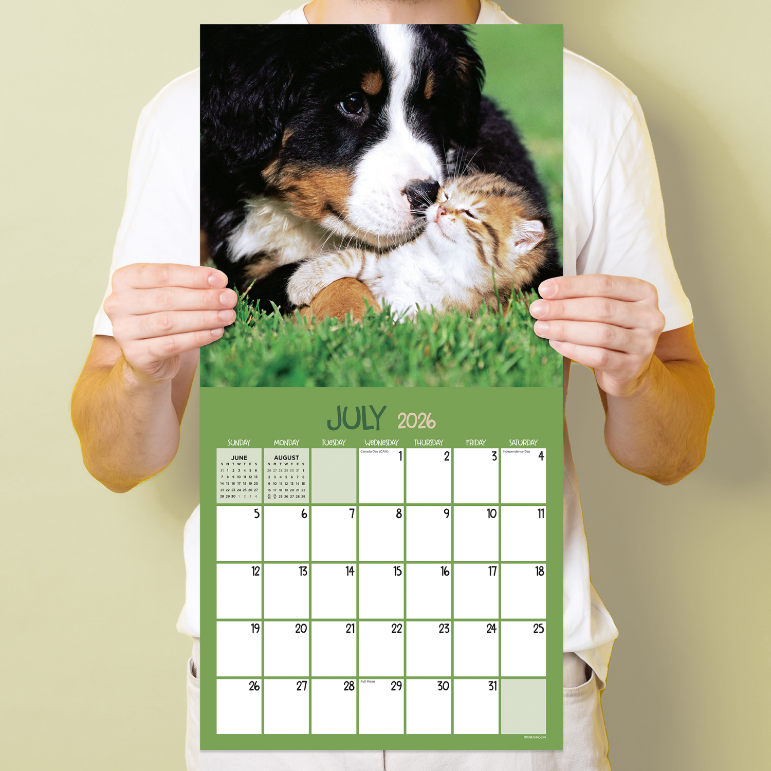 slide 2 of 2, 2026 Furry Friends Wall Calendar, 1 ct