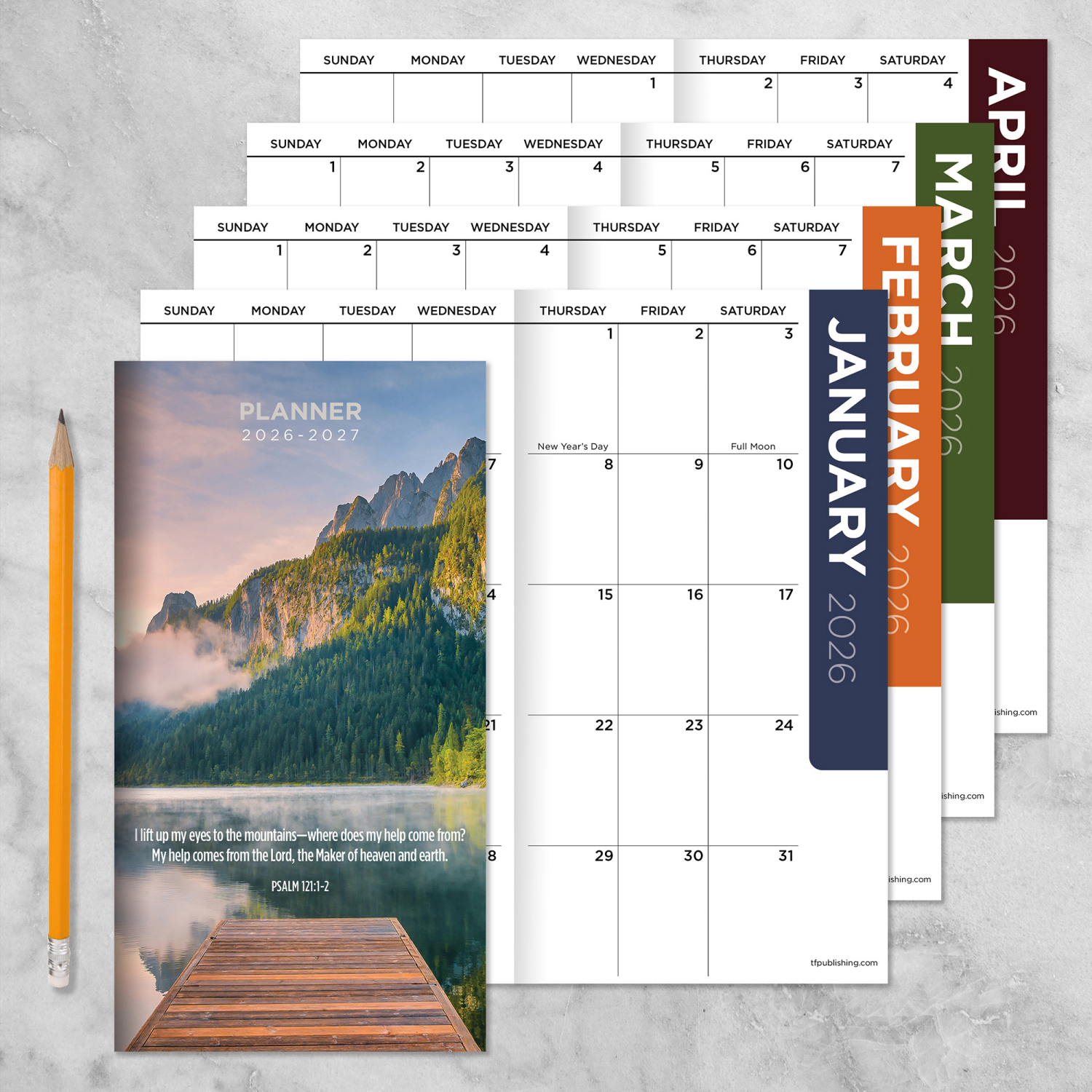 slide 2 of 2, 2026-2027 Bible Small Monthly Pocket Planner, 1 ct