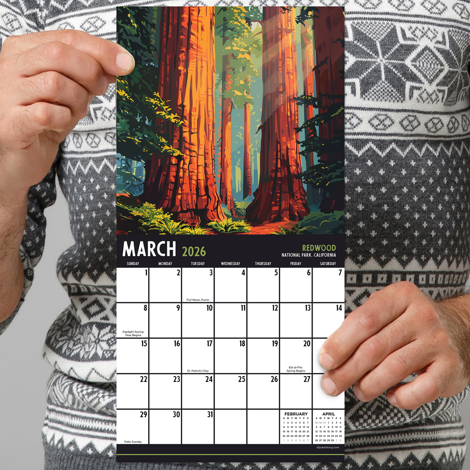 slide 2 of 2, 2026 National Parks Mini Calendar, 1 ct