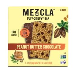 Mezcla Puff-Crispy Gluten Free Peanut Butter Chocolate Bars - 4 ct