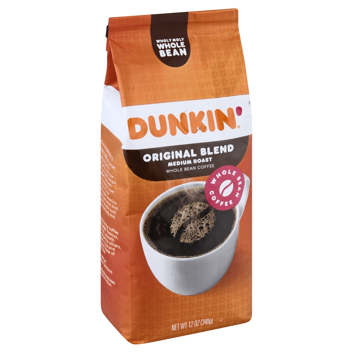 slide 2 of 9, Dunkin' Medium Roast Whole Bean Original Blend Coffee 12 oz, 12 oz