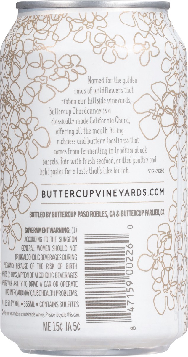 slide 5 of 9, Buttercup Chardonnay Can, 375 ml