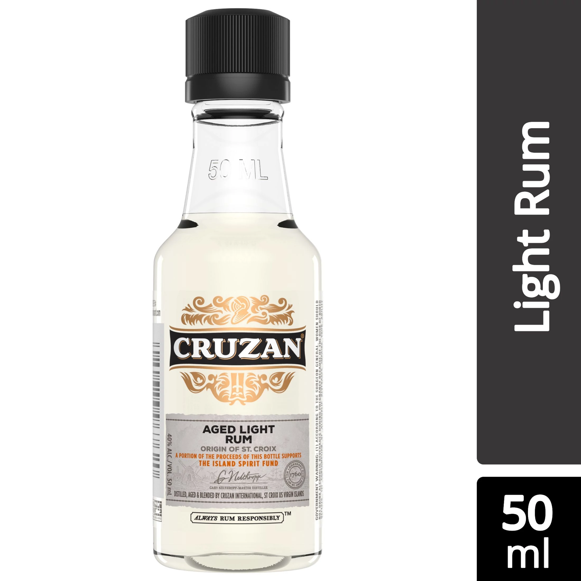 slide 1 of 2, Cruzan Aged Light Rum 50 ml, 50 ml