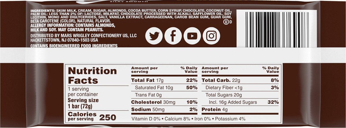 slide 3 of 9, Dove Almond Ice Cream Bar, 2.89 fl oz