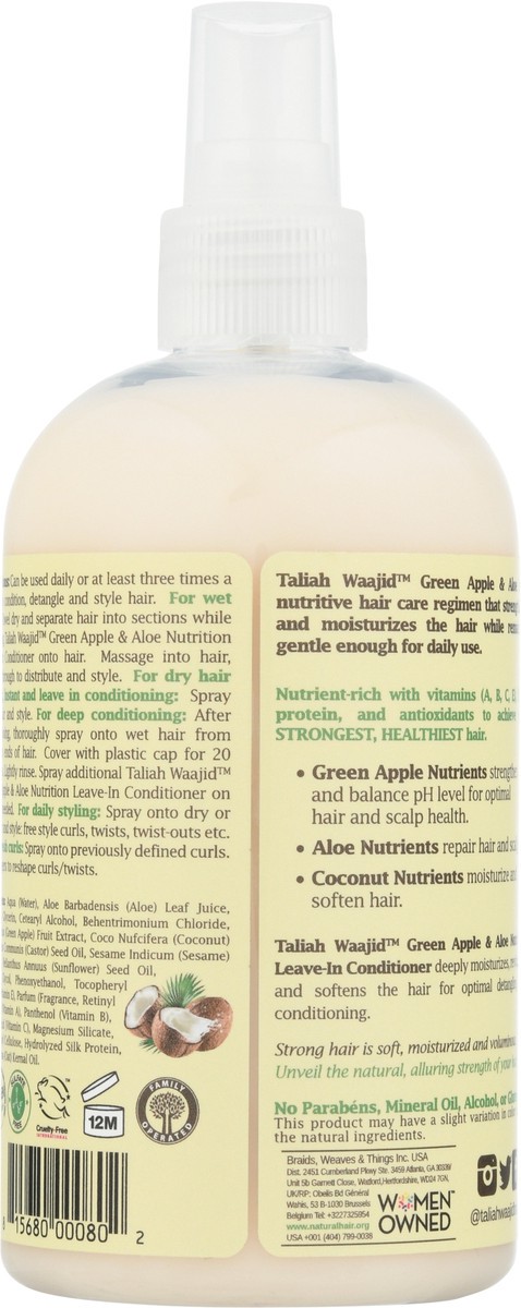 slide 4 of 9, Taliah Waajid Green Apple & Aloe with Coconut Nutrition Leave-In Conditioner 12 fl oz, 12 fl oz
