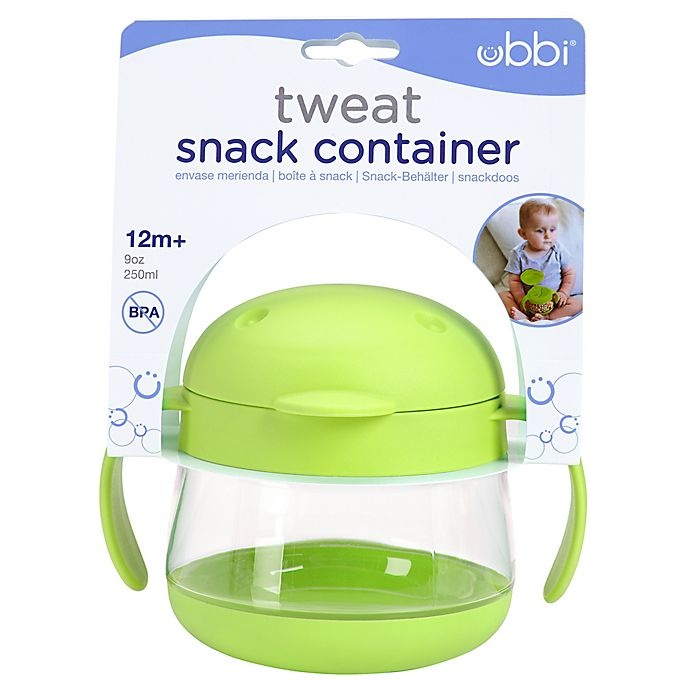 slide 4 of 7, Ubbi Tweat Snack Container - Green, 1 ct