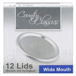 Country Classics Wide Mouth Canning Jar Lids 12 Pack