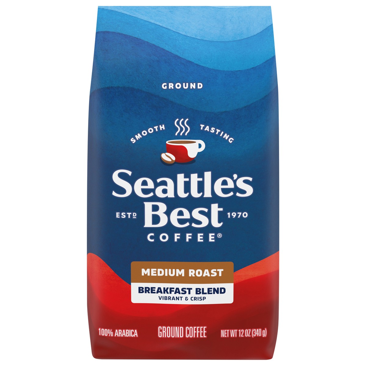 slide 2 of 4, Seattle's Best Coffee Medium Roast Ground 100% Arabica Breakfast Blend Coffee 12 oz, 12 oz
