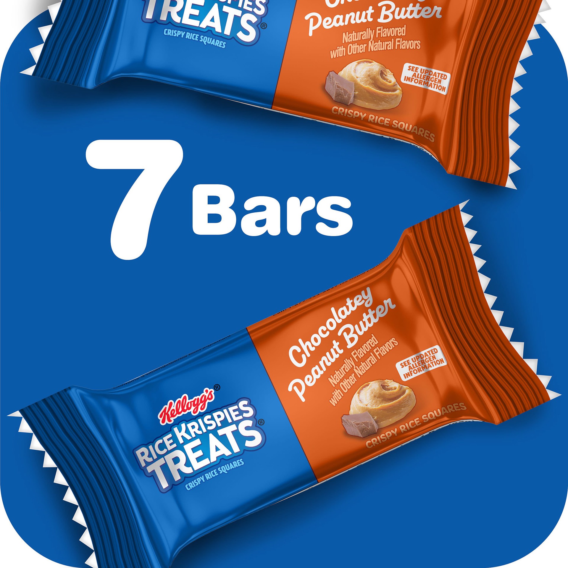 slide 6 of 7, Rice Krispies Treats Chocolatey Peanut Butter Crispy Rice Squares, 5.4 oz