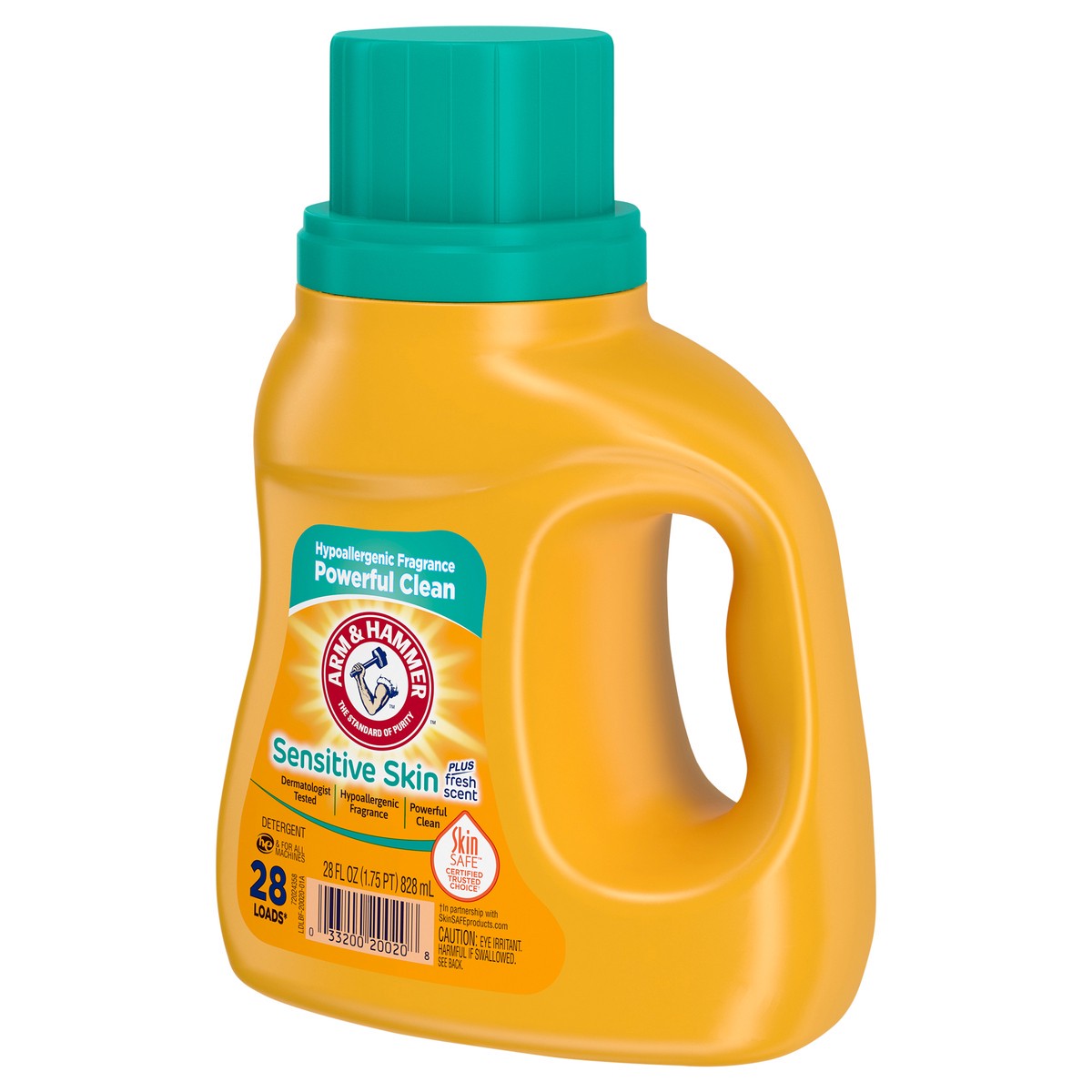 slide 2 of 13, ARM & HAMMER Sensitive Skin Plus Fresh Scent, 28 Loads Liquid Laundry Detergent, 28 Fl oz, 28 fl oz