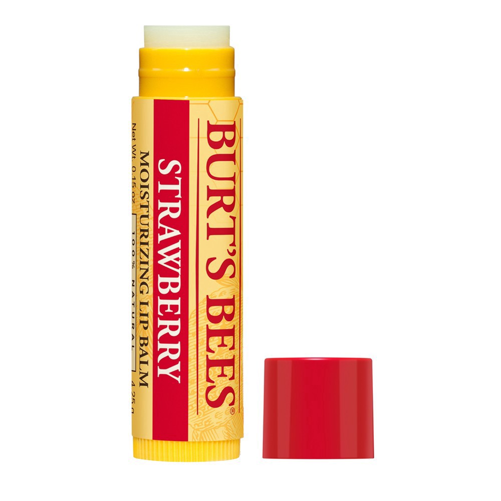 slide 10 of 15, Burt's Bees Moisturizing Strawberry Lip Balm 0.15 oz, 0.15 oz