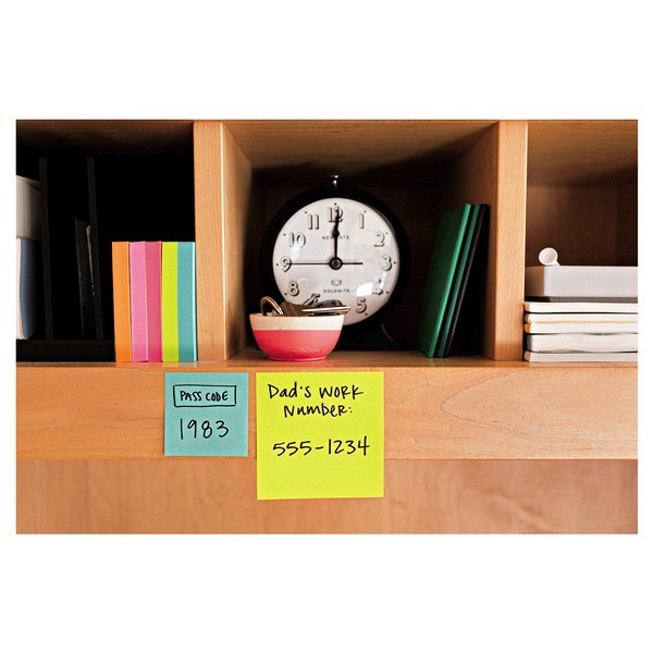 slide 3 of 17, 3M Post-it Super Sticky Notes, Assorted Sizes, Miami Collection, Lined, 15 Pads/Pack /Pad, 1 ct