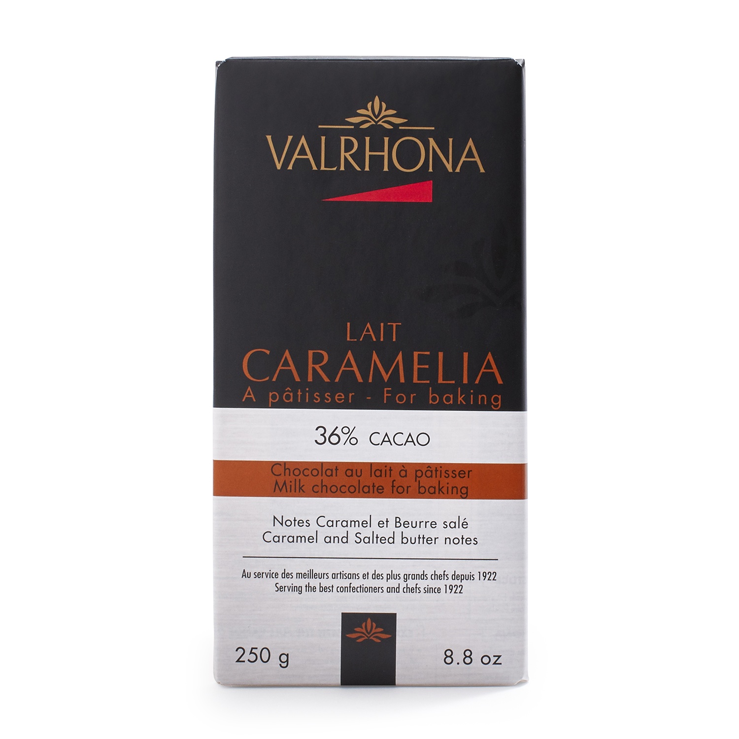 slide 1 of 1, Valrhona Lait Caramelia Milk Chocolate Baking Bar, 8.8 oz