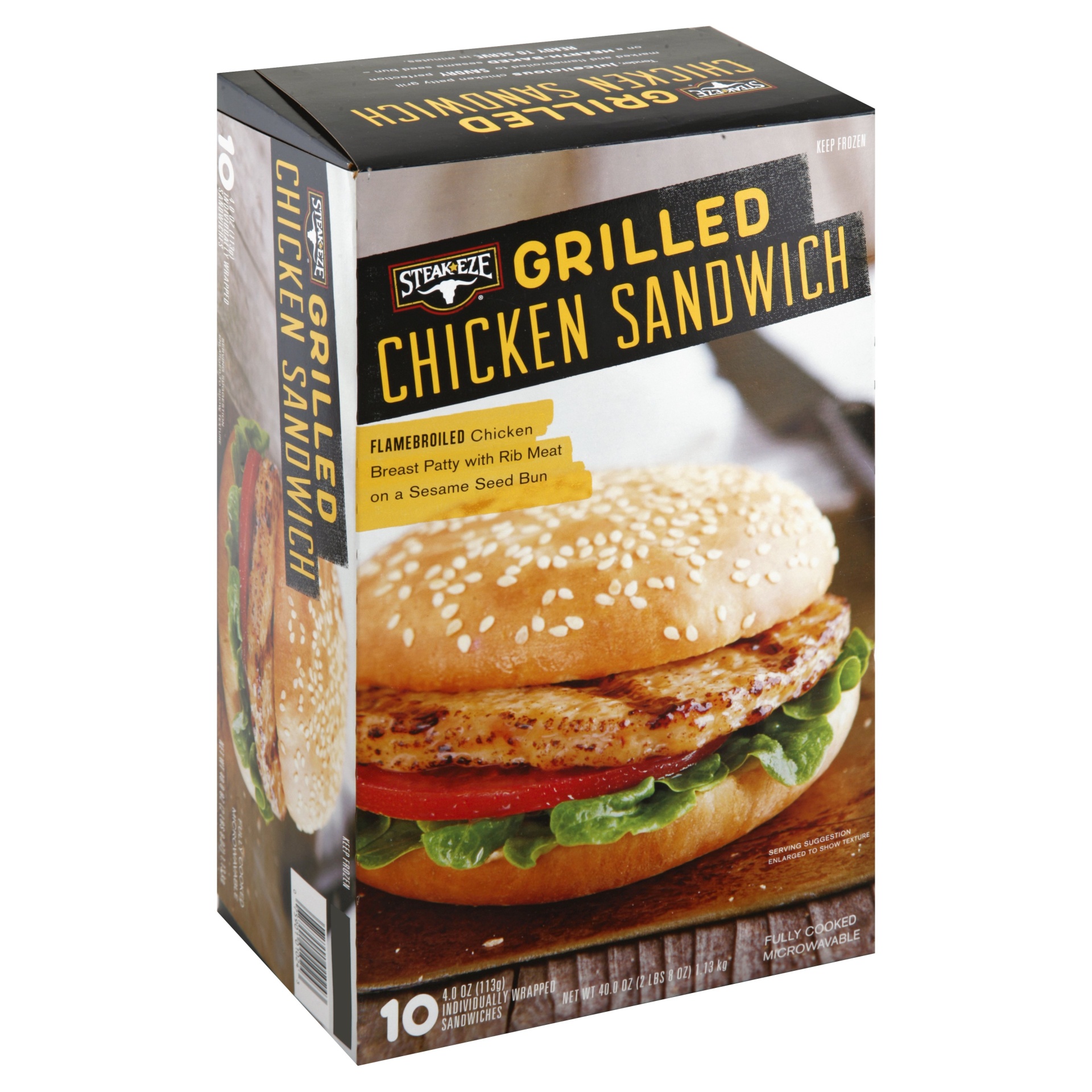 slide 1 of 8, AdvancePierre Steak Eze Grilled Chicken Sandwich, 40 oz