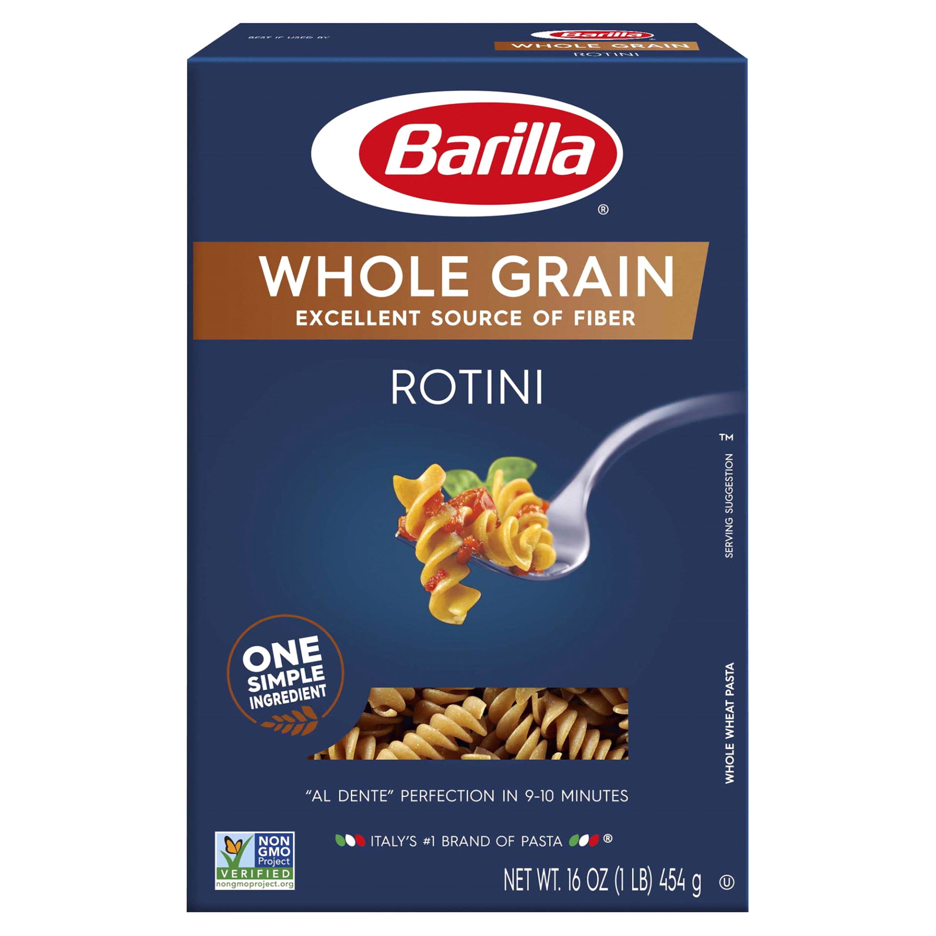 slide 1 of 1, Barilla Pasta Rotini Whole Grain, 13.25 oz