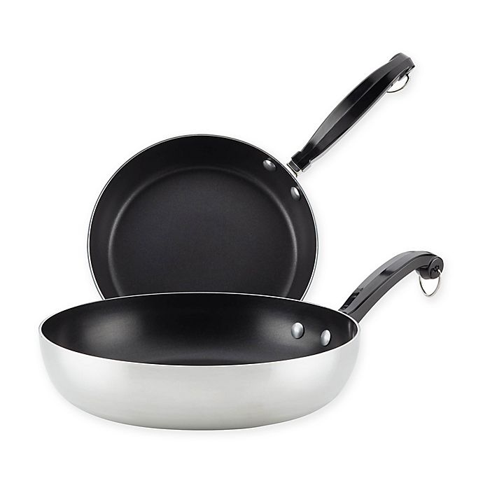 slide 1 of 1, Farberware Classic Series II Aluminum Nonstick Twin Pack Skillet Set - Black, 1 ct